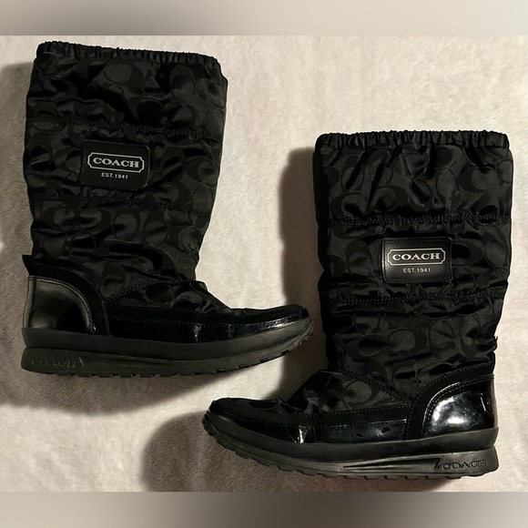 Coach Shoes - Coach Demure Women’s Black Signature Snow Boots 7.5